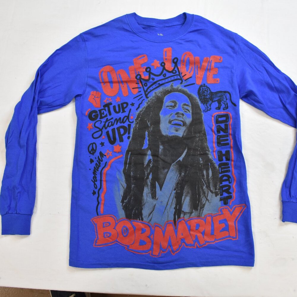 Zion Rootswear Mens Bob Marley One Love Get Up Stand Up Shirt New Small
